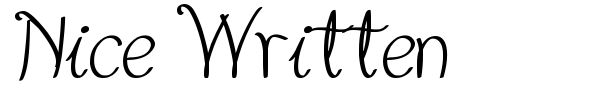 Nice Written font preview